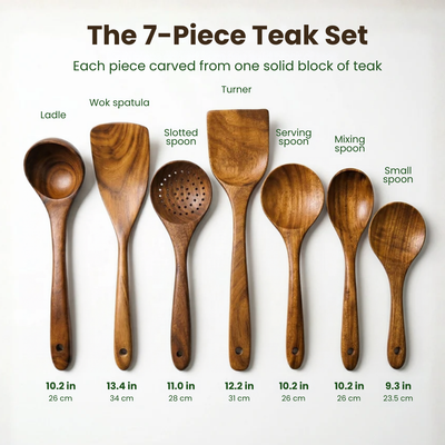 Heartwood Teak Utensil Set