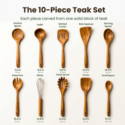 Heartwood Teak Utensil Set