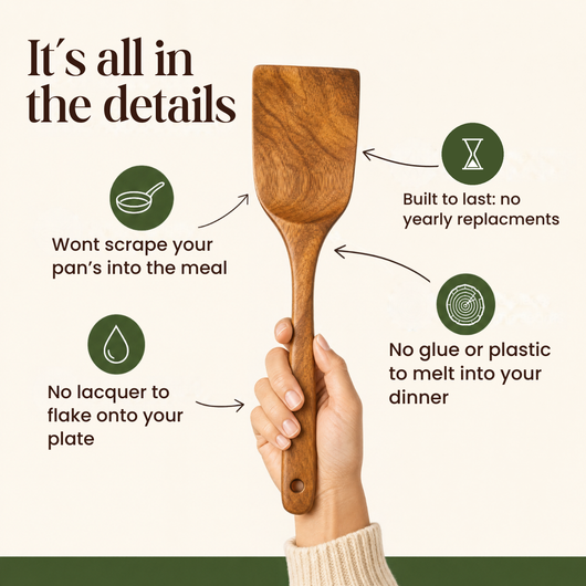 Heartwood Teak Utensil Set