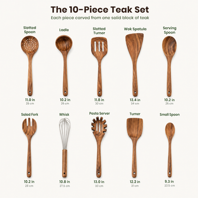 Teakborn Wood Utensil Set