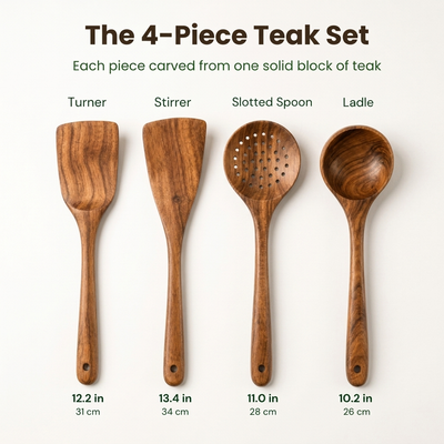 Teakborn Wood Utensil Set