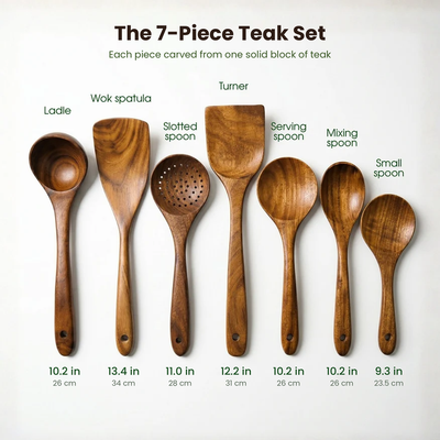 Teakborn Wood Utensil Set